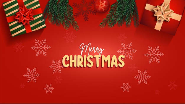 Premium Vector | Free vector merry christmas background design