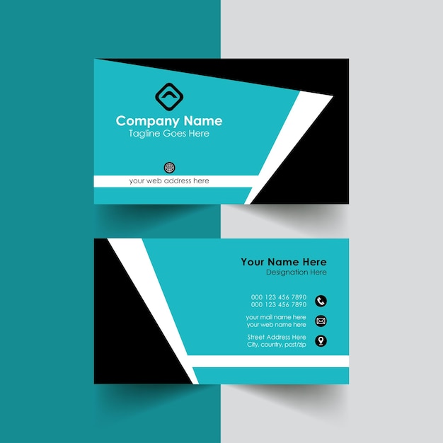 Free vector minimal business card template modern visiting card