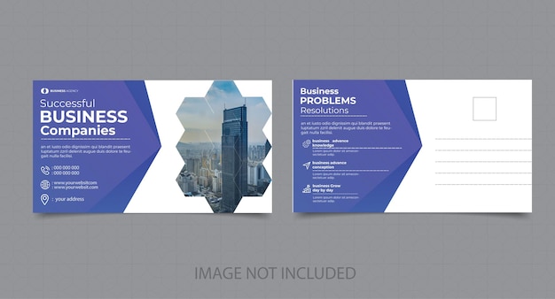 Vector free vector minimalist corporate business postcard design template