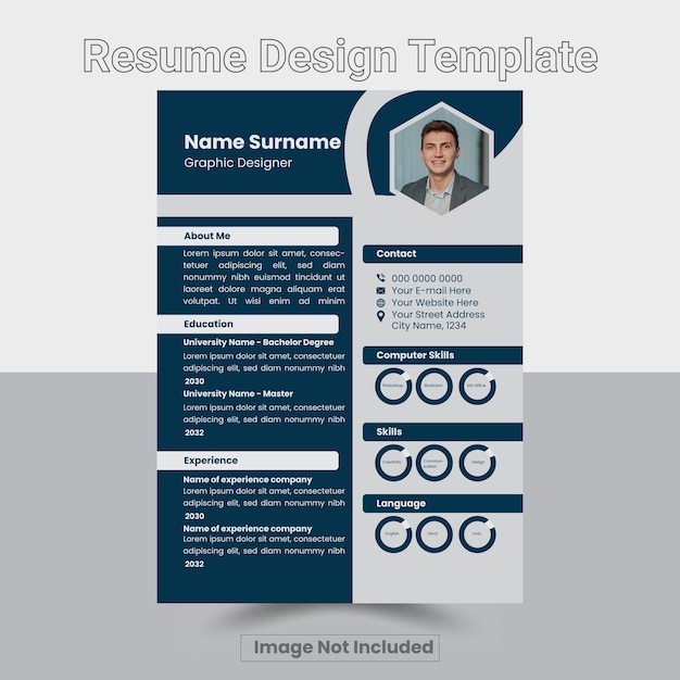 Free vector minimalist cv template resume design