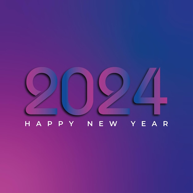 Free vector modern 2024 new year background design vector