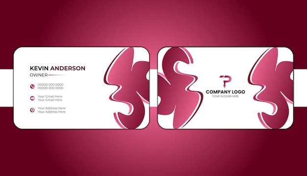 Free vector modern business card design