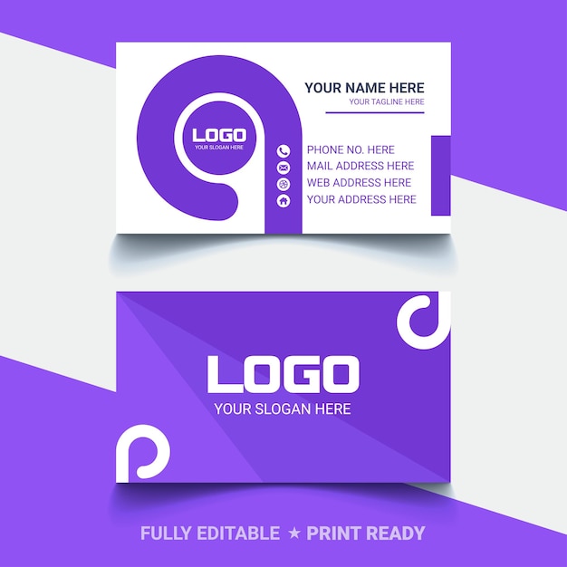 Vector free vector modern business card template