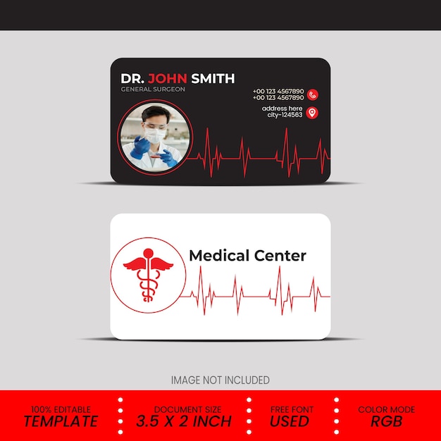 医療コンセプトの無料のベクトルモダンビジネスカード