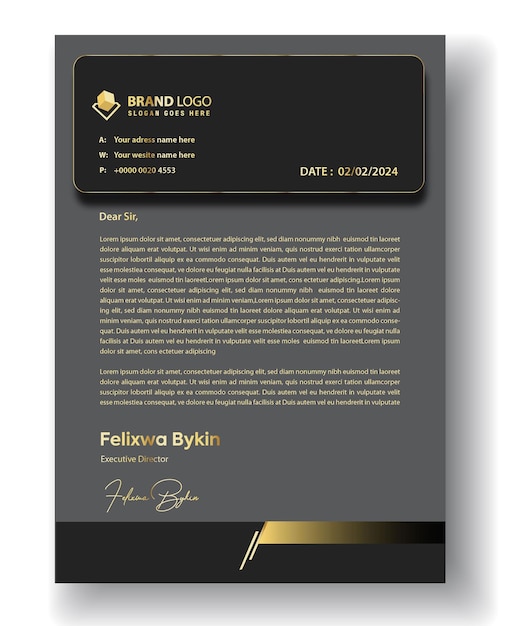 Vector free vector modern business and corporate letterhead template