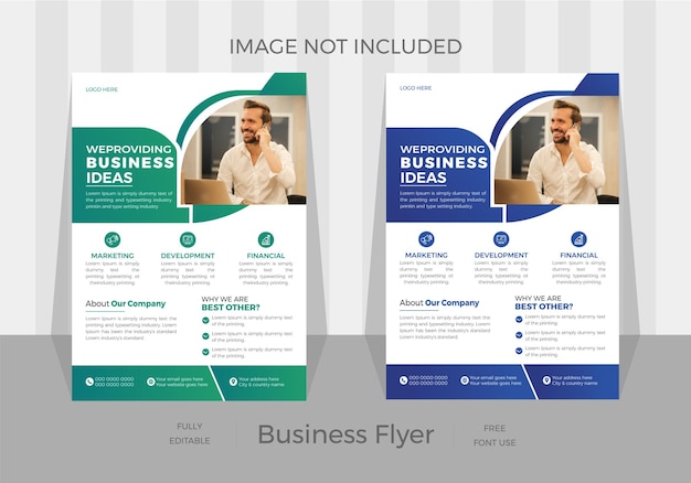 ビジネスのための現代のビジネスチラシデザイン 無料のベクター