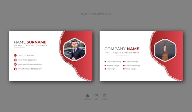 Free vector modern and clean professional business card design template