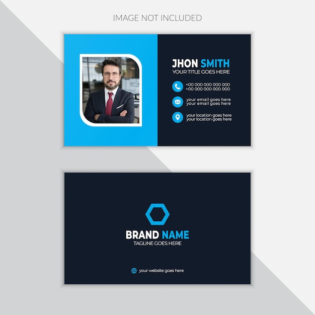 free vector modern and clean professional business card template with abstract shapes