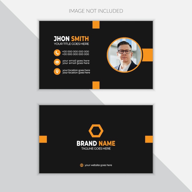 Free vector modern and clean professional business card template with abstract shapes