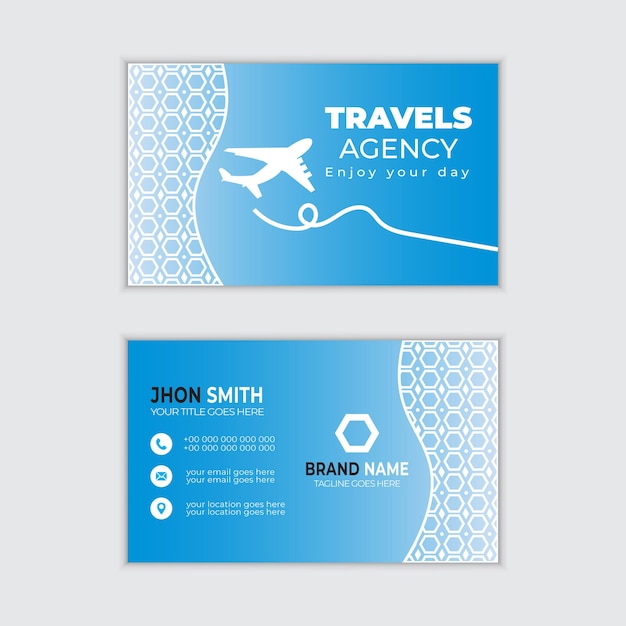free vector modern and clean professional business card template with abstract shapes
