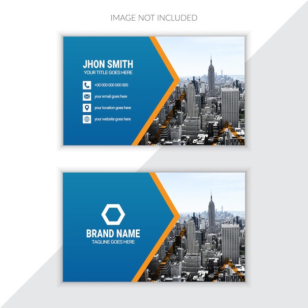 Vector free vector modern and clean professional business card template with abstract shapes