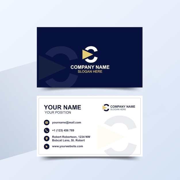 Free Vector modern and clean professional business card template