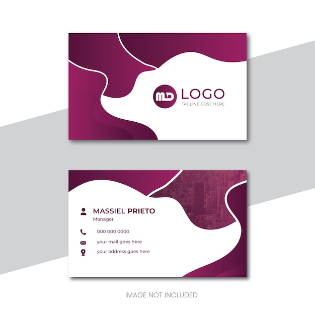 Vector free vector modern and clean professional purple business card design template