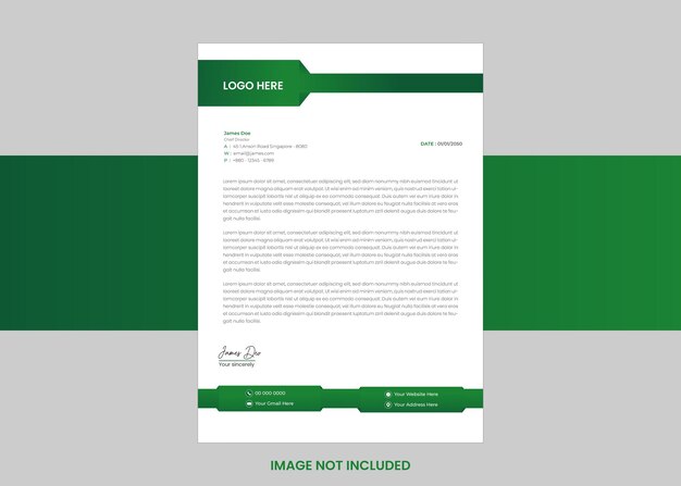 Free vector modern company letterhead design template