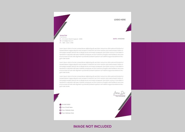 Free vector modern company letterhead design template