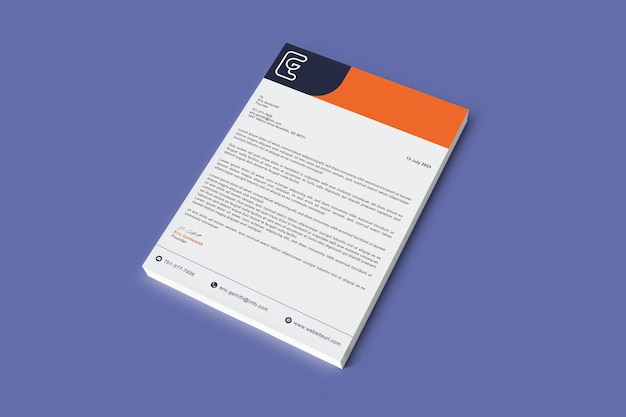 Vector free vector modern company letterhead