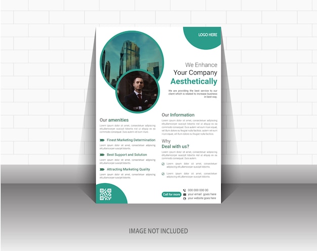 Free vector modern corporate business flyer template