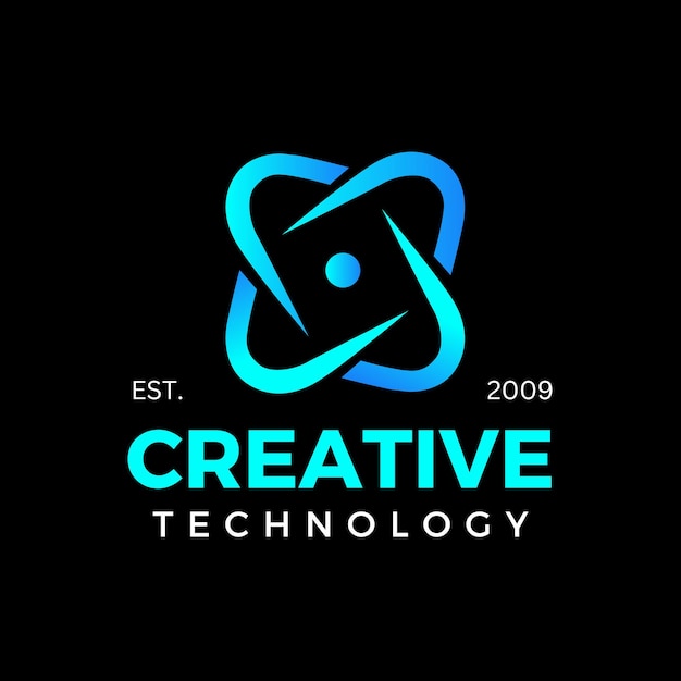 Free vector modern creative technology logo