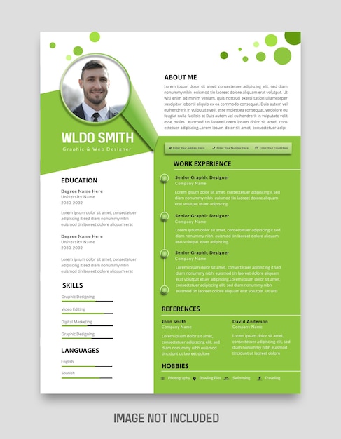 Vector free vector modern minimalist cv or resume template