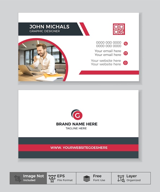 Free Vector modern professional business card Design template