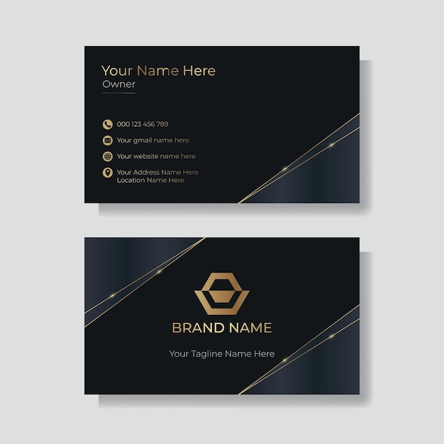 free vector modern professional business card template