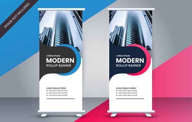 Free vector modern  roll up template