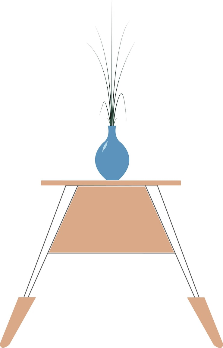 Vector free vector modern side table for home interior.