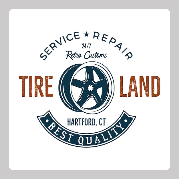 Vector free vector modern tire land logo template