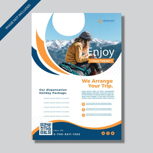 Free vector modern travel sale flyer template design