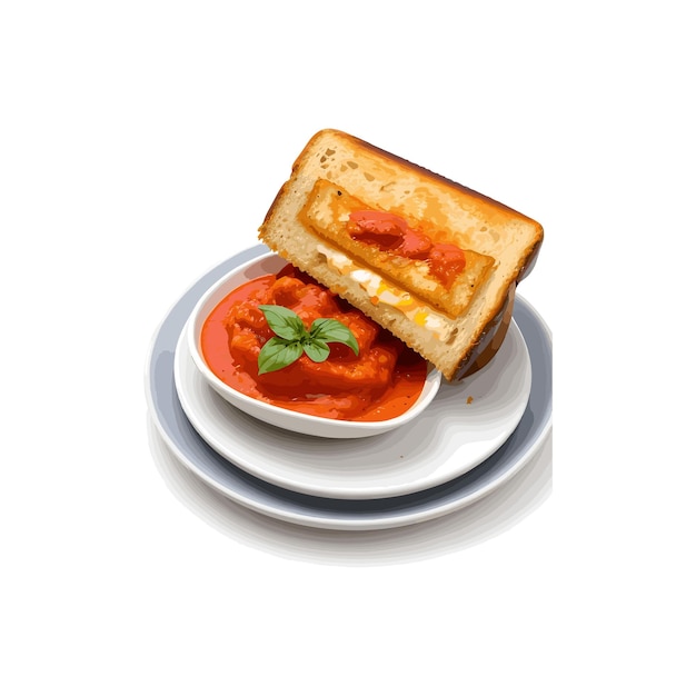 Vector free vector mouthwatering grilled cheese with tomato sauce