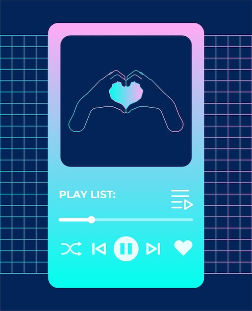 Vector free vector music player with friendship day theme