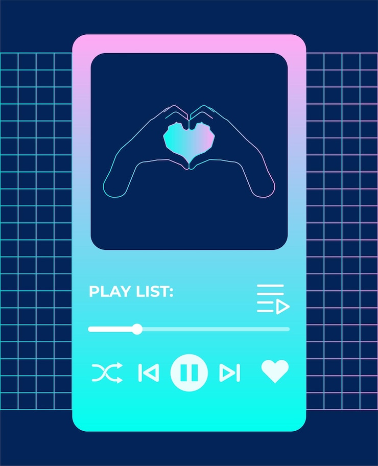 Vector free vector music player with friendship day theme