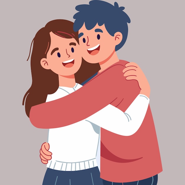 Free Vector National Hugging day illustration design Ai Generated