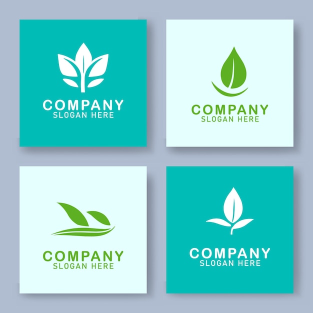 Free vector nature cosmetics logo collection