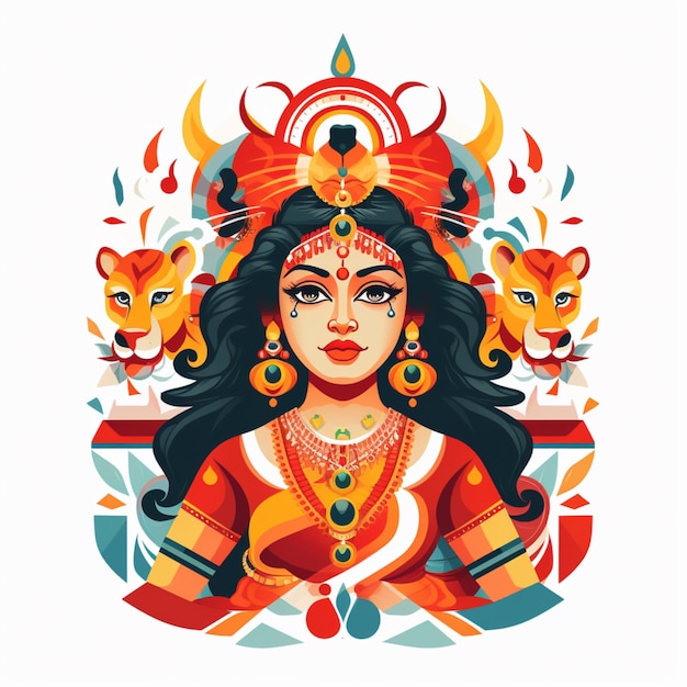 Vector free vector navratri painting isolated