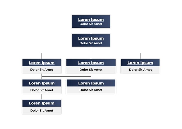 Vector free vector navy color organizational structure