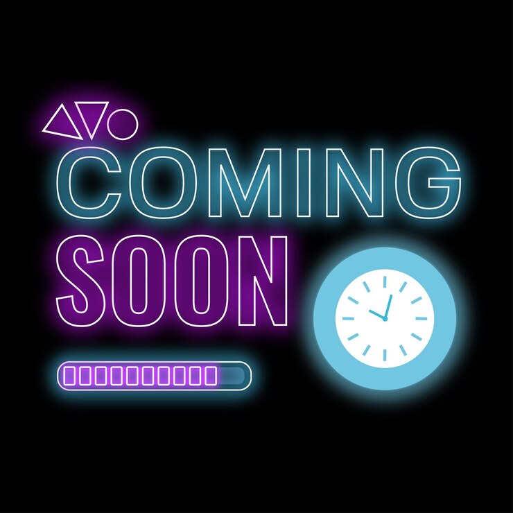 Vector free vector neon commimg soon text for download comming soon neon sign comming soon ads design
