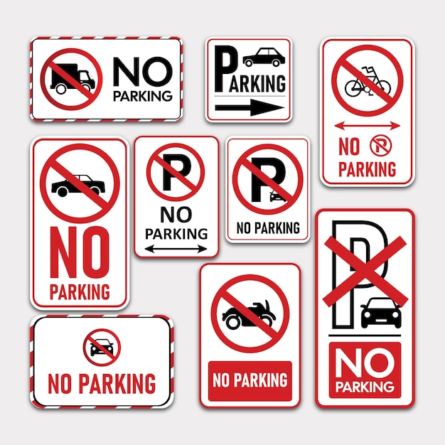 Free vector no parking illustration