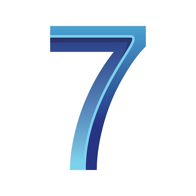 free vector number 7