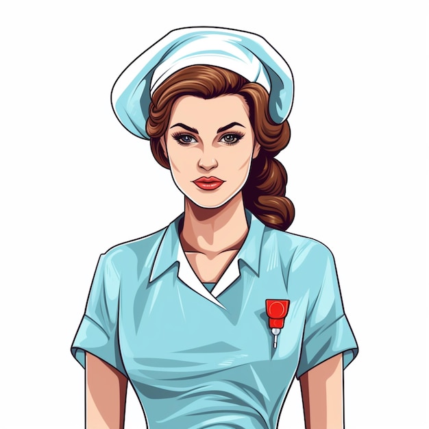 Free vector nurse clipart painting isolated