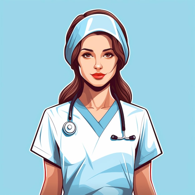 Vector free vector nurse clipart painting isolated