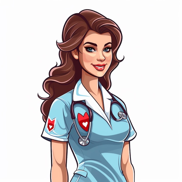 Vector free vector nurse clipart painting isolated