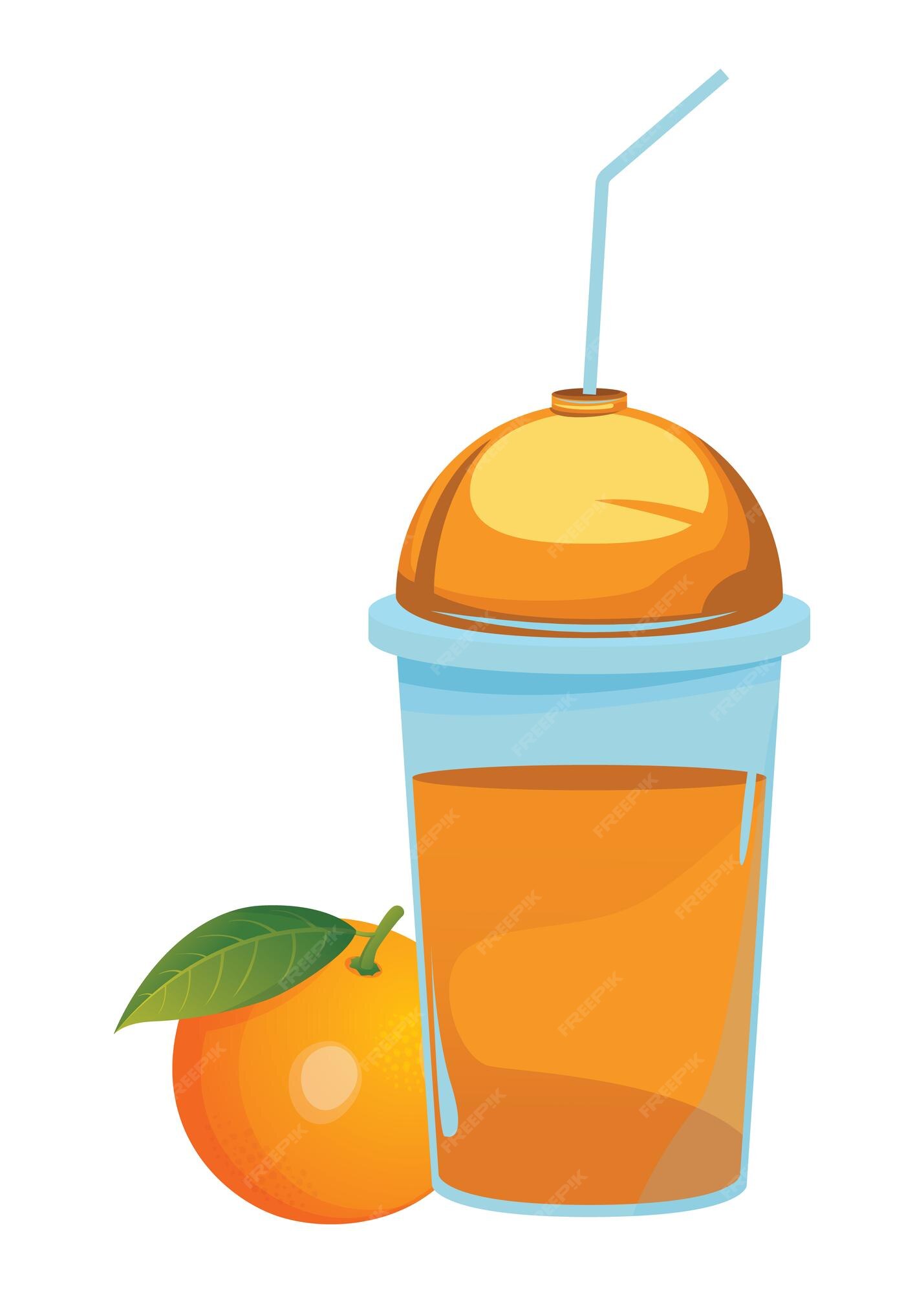 Sticker pitcher orange juice on white Royalty Free Vector