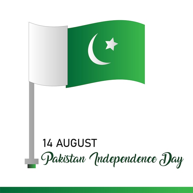 Free vector pakistan independence day