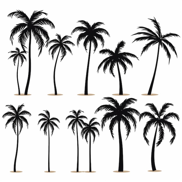 Free vector Palm Tree vector painting isolated