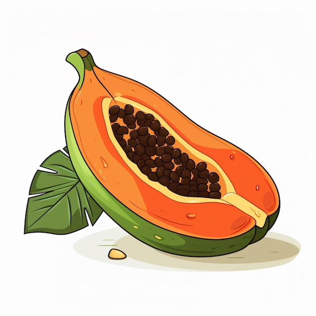 Free vector papaya vector painting isolated