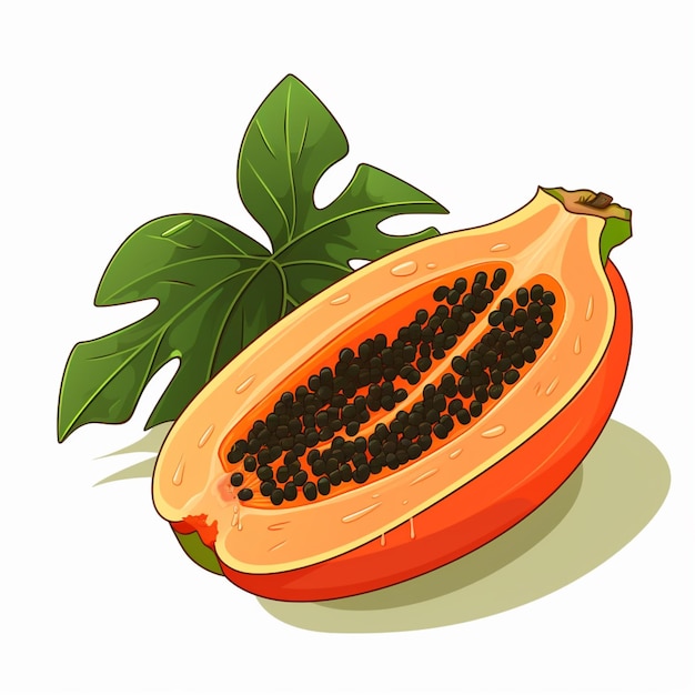 Vector free vector papaya vector painting isolated