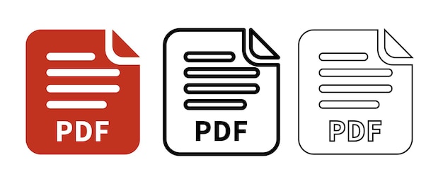 무료 터 pdf 문서 아이콘 일러스트레이션