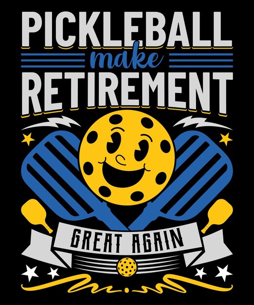 Free vector pickleball quote lettering Vector best trendy pickleball lover t shirt design