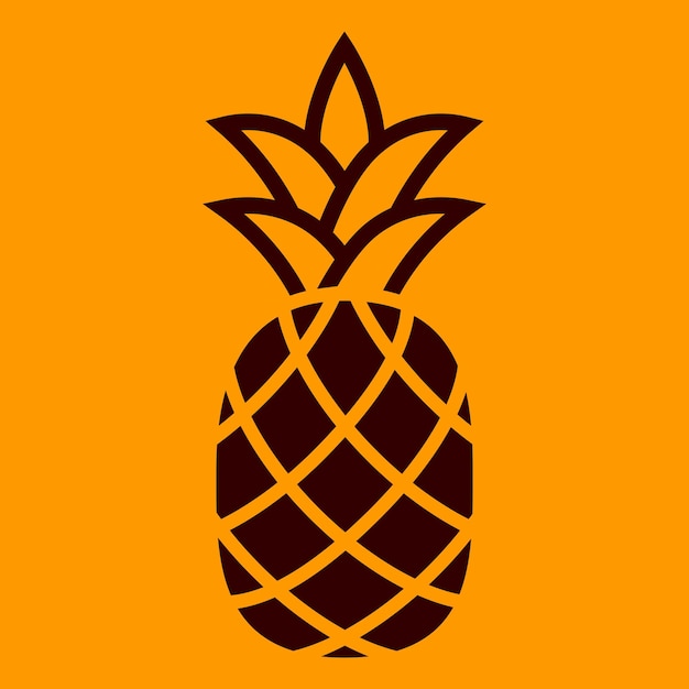 бесплатный шаблон логотипа векторного ананаса